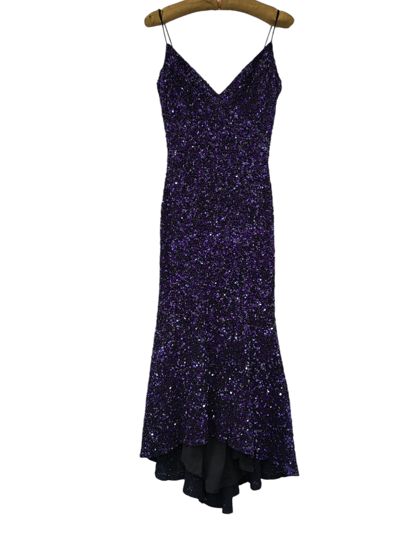 V NECK SEQUINS DRESS