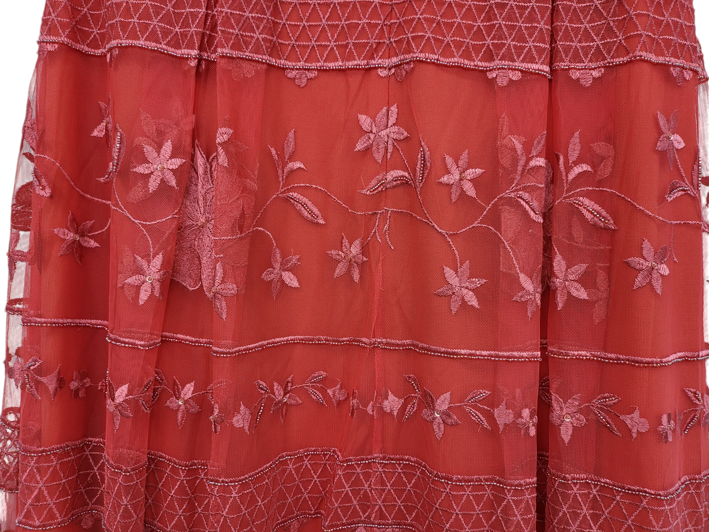 Tread Embroidery Maxi Dress