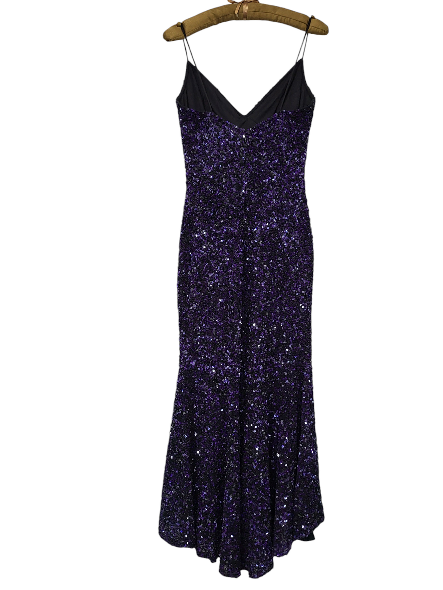 V NECK SEQUINS DRESS